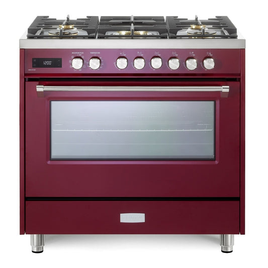 Verona VUFSGE365BU Verona Ultima 36" Dual Fuel Range - Burgundy