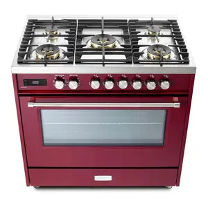 Verona VUFSGE365BU Verona Ultima 36" Dual Fuel Range - Burgundy