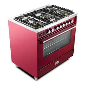 Verona VUFSGE365BU Verona Ultima 36" Dual Fuel Range - Burgundy