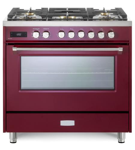 Verona VUFSGE365BU Verona Ultima 36" Dual Fuel Range - Burgundy