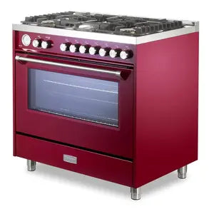 Verona VUFSGG365BU Verona Ultima 36" Gas Range - Burgundy