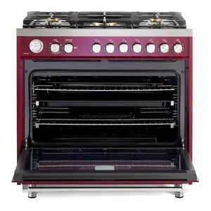 Verona VUFSGG365BU Verona Ultima 36" Gas Range - Burgundy