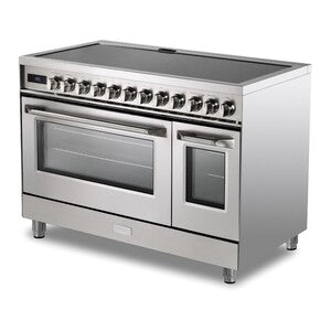 Verona VUFSIE487DSS Verona Ultima 48" Induction Range With 7 Elements, Griddle And 6.5 Cu. Ft. Oven Capacity In Stainless Steel