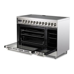 Verona VUFSIE487DSS Verona Ultima 48" Induction Range With 7 Elements, Griddle And 6.5 Cu. Ft. Oven Capacity In Stainless Steel