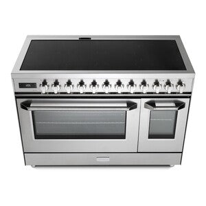 Verona VUFSIE487DSS Verona Ultima 48" Induction Range With 7 Elements, Griddle And 6.5 Cu. Ft. Oven Capacity In Stainless Steel