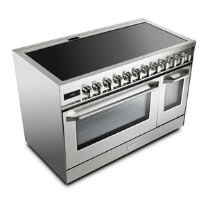 Verona VUFSIE487DSS Verona Ultima 48" Induction Range With 7 Elements, Griddle And 6.5 Cu. Ft. Oven Capacity In Stainless Steel