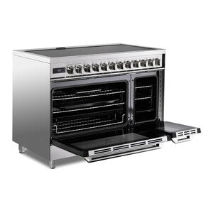 Verona VUFSIE487DSS Verona Ultima 48" Induction Range With 7 Elements, Griddle And 6.5 Cu. Ft. Oven Capacity In Stainless Steel