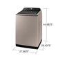 Samsung WA51A5505AC 5.1 cu. ft. Smart Top Load Washer with ActiveWave™ Agitator and Super Speed Wash in Champagne, Open Box