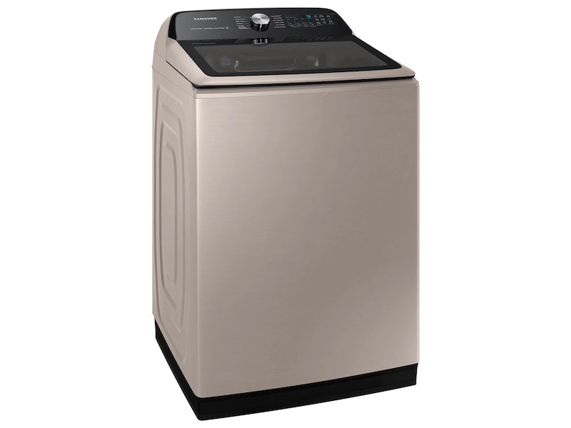 Samsung WA51A5505AC 5.1 cu. ft. Smart Top Load Washer with ActiveWave™ Agitator and Super Speed Wash in Champagne, Open Box