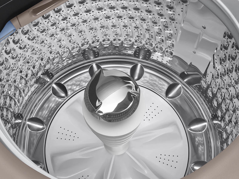 Samsung WA51A5505AC 5.1 cu. ft. Smart Top Load Washer with ActiveWave™ Agitator and Super Speed Wash in Champagne, Open Box