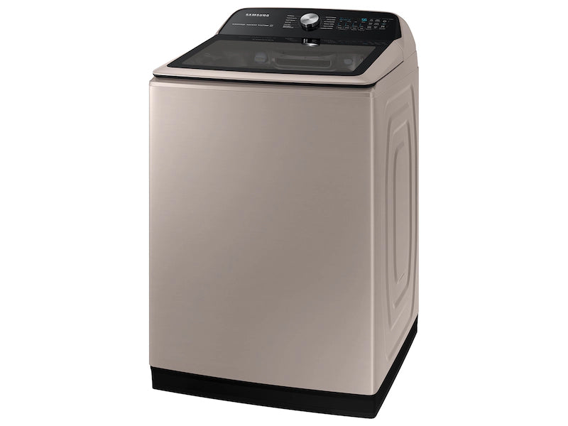 Samsung WA51A5505AC 5.1 cu. ft. Smart Top Load Washer with ActiveWave™ Agitator and Super Speed Wash in Champagne, Open Box
