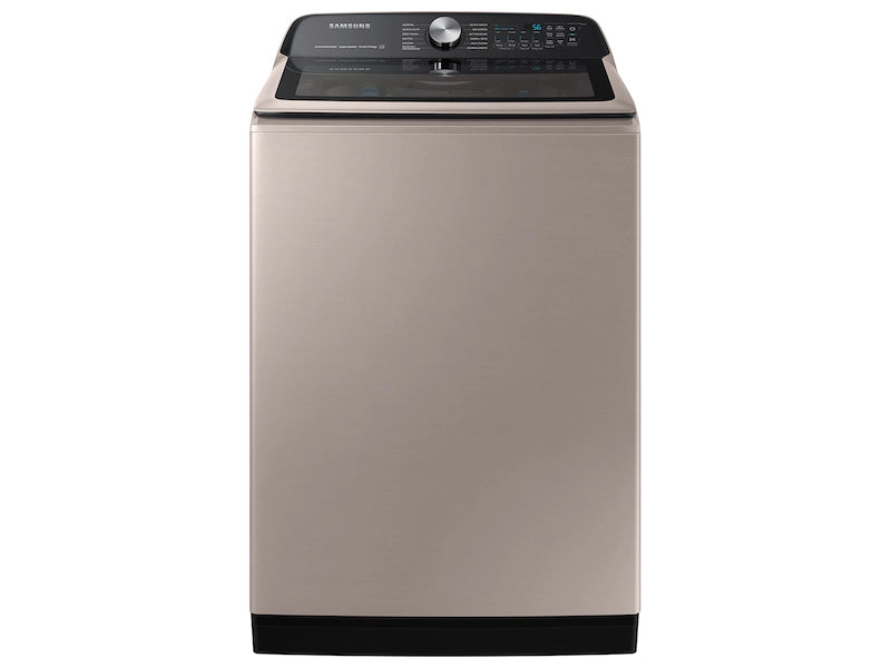 Samsung WA51A5505AC 5.1 cu. ft. Smart Top Load Washer with ActiveWave™ Agitator and Super Speed Wash in Champagne, Open Box
