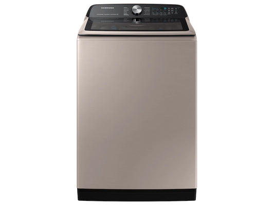 Samsung WA51A5505AC 5.1 cu. ft. Smart Top Load Washer with ActiveWave™ Agitator and Super Speed Wash in Champagne, Open Box