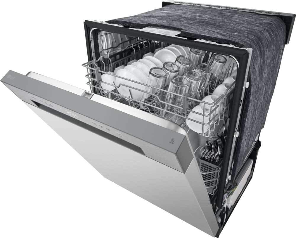 LG -Front Control Dishwasher with Lodecibel Operation and Dynamic Dry