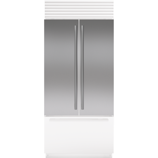 Sub-Zero 9037594 Stainless Steel Flush Inset Door Panel With Tubular Handle