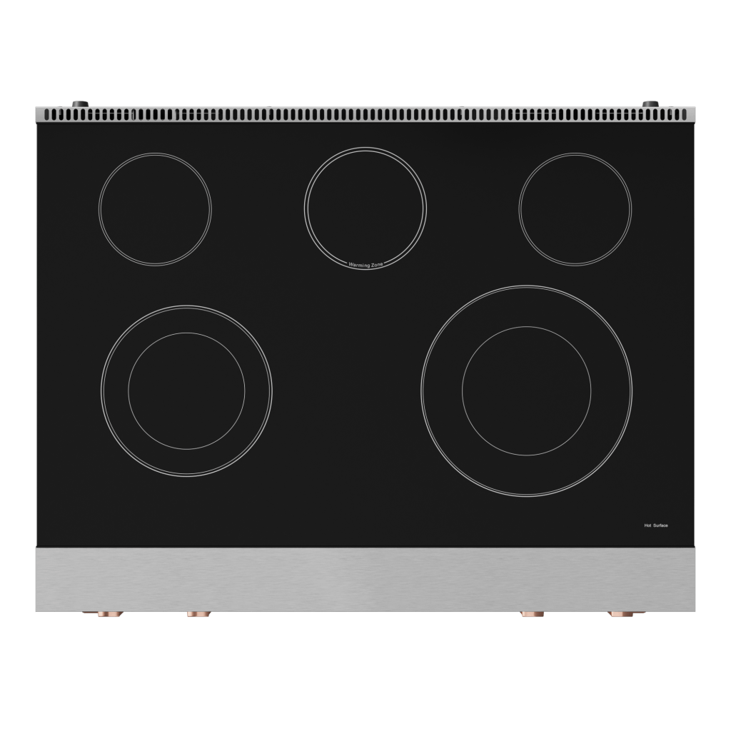 Thor Kitchen RSE36RSG 36 Inch Professional Electric Range With Tilt Panel Touch Control In Stainless Steel/Rose Gold Gordon Ramsay Series - Rse36-Rsg