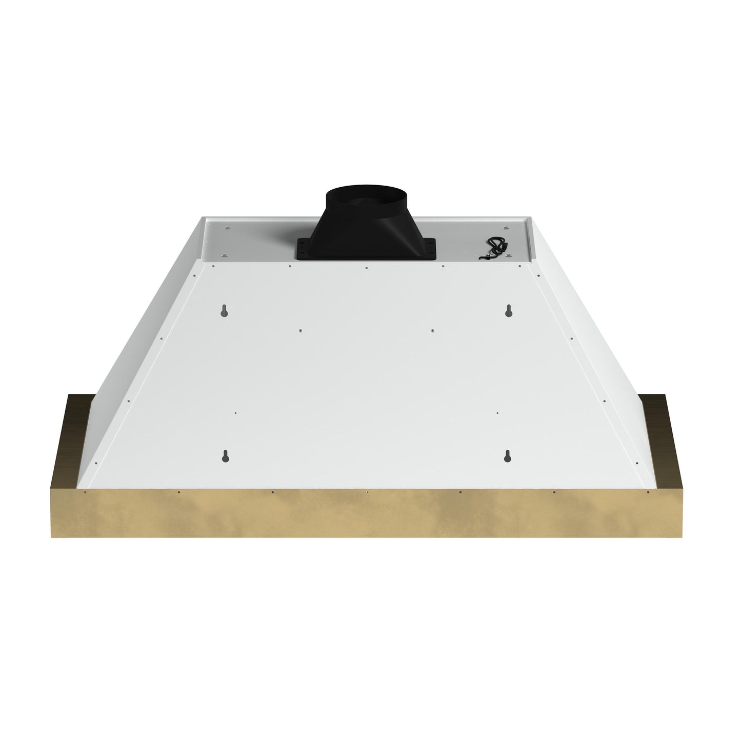 Forno FRHWM507848WHT Forno Vittorio 48-Inch Wall Mount Range Hood, White With Antique Brass Trim, 424 Cfm Airflow, Dishwasher-Safe Baffle Filters, Remote Control, 3-Speed Fan, Bright Led Lighting