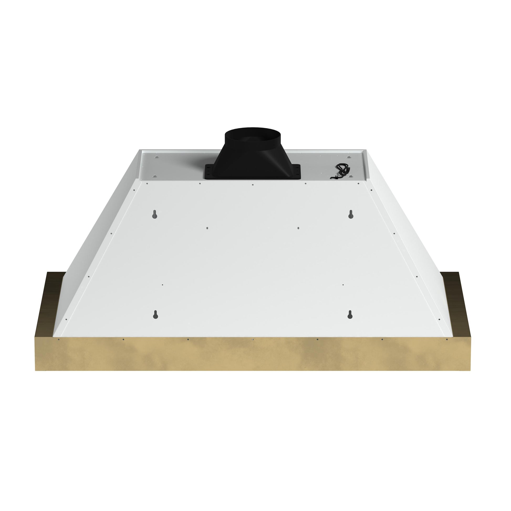 Forno FRHWM507848WHT Forno Vittorio 48-Inch Wall Mount Range Hood, White With Antique Brass Trim, 424 Cfm Airflow, Dishwasher-Safe Baffle Filters, Remote Control, 3-Speed Fan, Bright Led Lighting