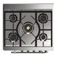 Ilve UM30NR3MBB Ilve Um30Nr3Mbb Majestic Iii 30 Inch Dual Fuel Range With 5 Black Brass Burners, Dual Function Burner Up To 25,000 Btu (Natural Gas, Triple Glass Door, Midnight Blue, Burnished)