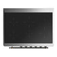 Ilve UMIB36NR3MBB Ilve Umib36Nr3Mbb Majestic Iii 36 Inch Induction Range With 6 Elements, 3.5 Cu. Ft. Total Oven Capacity (Triple Glass Door, Midnight Blue, Burnished)