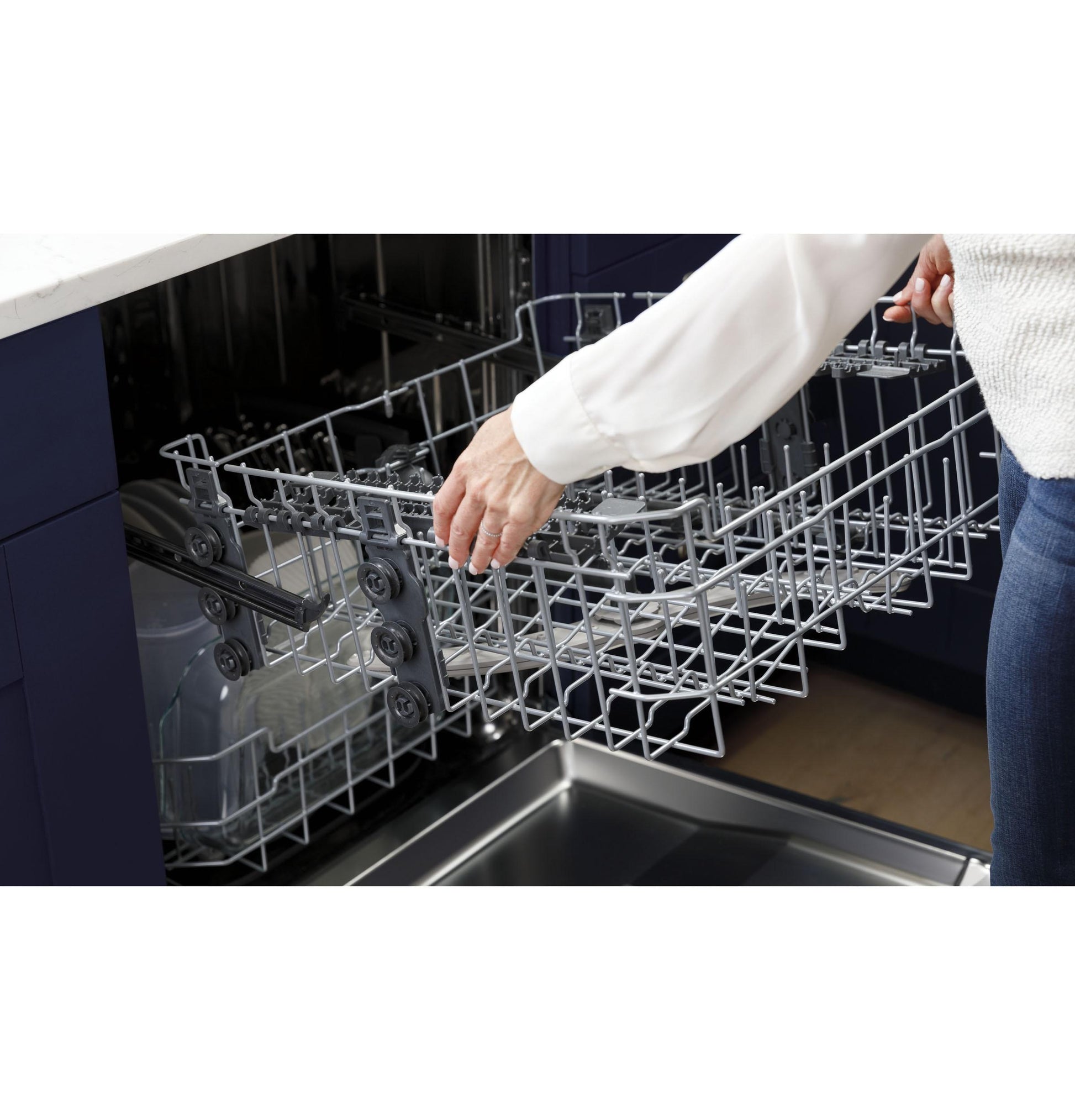 Ge Appliances GDT595HYYFS Ge® Energy Star® Top Control Hybrid Tub Dishwasher With Third Rack, Bottle Jets, Dry Boost & 50 Dba