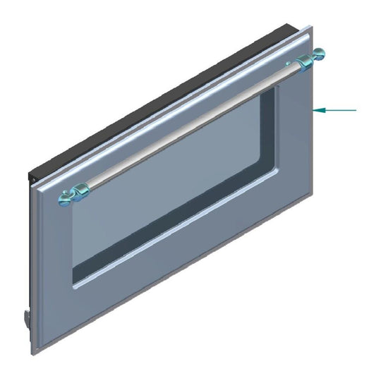 Ilve EG9624005000216 Ilve Parts Eg9624005000216 Complete Triple Glass Door Kit For 60" Range, Uov 80 E3 Ovens (White, Brass Trim)