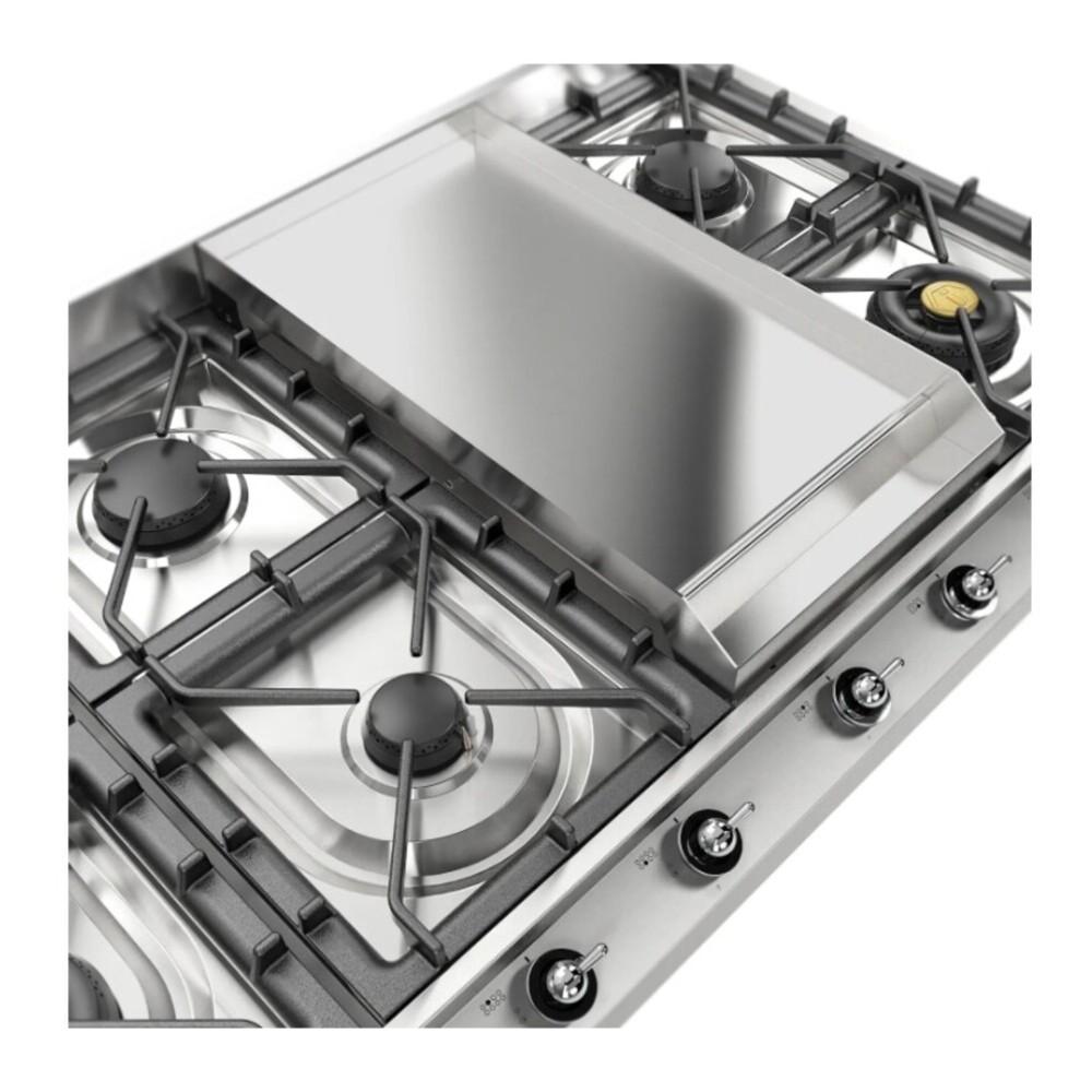 Ilve UHCP1265FNSSC Ilve Uhcp1265Fnssc Nostalgie Ii 48 Inch Gas Cooktop With 8 Burners, Griddle, In Stainless Steel (Natural Gas, Chrome)