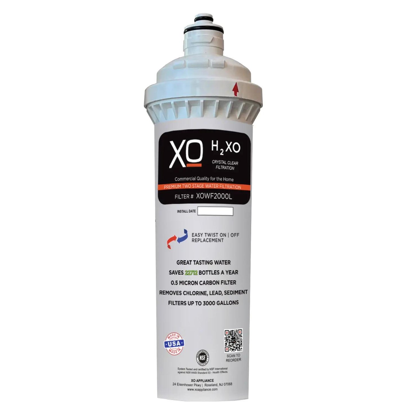 Xo Appliance XOWF2000SYS Dual Stage Home Water Filtration System