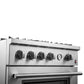 Forno FFSGS627730 Marco 30-Inch Gas Range Stainless Steel, 4 Burners 37,000 Btu, 4.32 Cu.Ft. Convection Oven