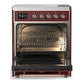 Ilve UMIB30QNR3BUP Ilve Umib30Qnr3Bup Majestic Iii 30 Inch Induction Range With 4 Elements, 4 Cu. Ft. Oven Capacity (Solid Door, Burgundy, Copper)