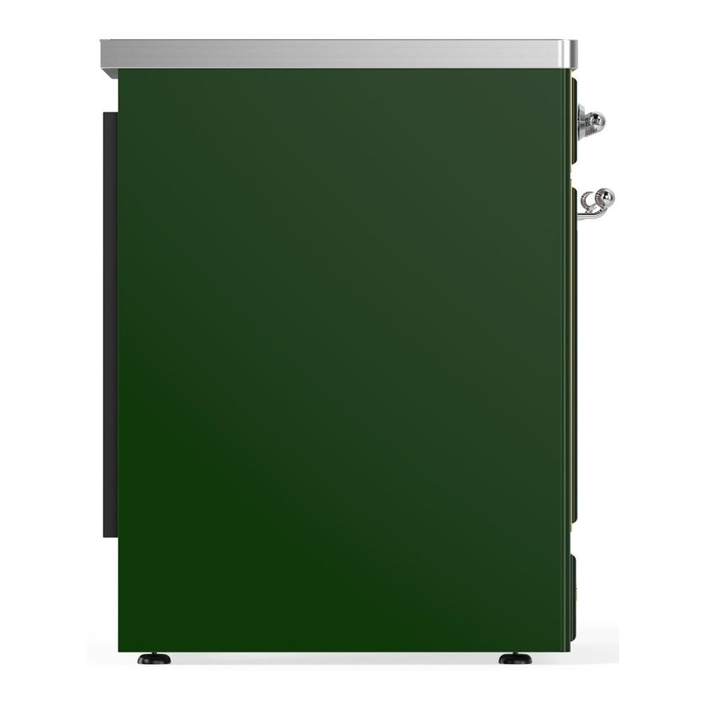 Ilve UMIB30QNR3EGC Ilve Umib30Qnr3Egc Majestic Iii 30 Inch Induction Range With 4 Elements, 4 Cu. Ft. Oven Capacity (Solid Door, Emerald Green, Chrome)