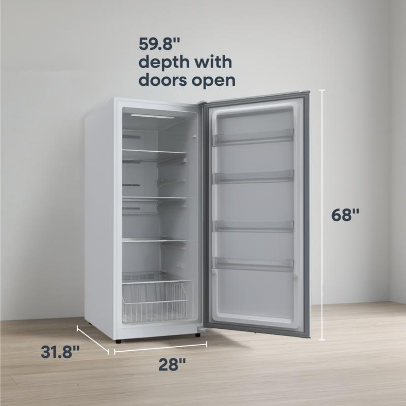 Element Appliance EXUF17CEEW Element 17.0 Cu. Ft. Upright Convertible Freezer / Refrigerator - White, Energy Star (Exuf17Ceew)