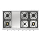 Ilve UHCP48FNSSB Ilve Uhcp48Fnssb Nostalgie Ii 48 Inch Built-In Gas Rangetop With Griddle, In Stainless Steel (Natural Gas, Burnished)