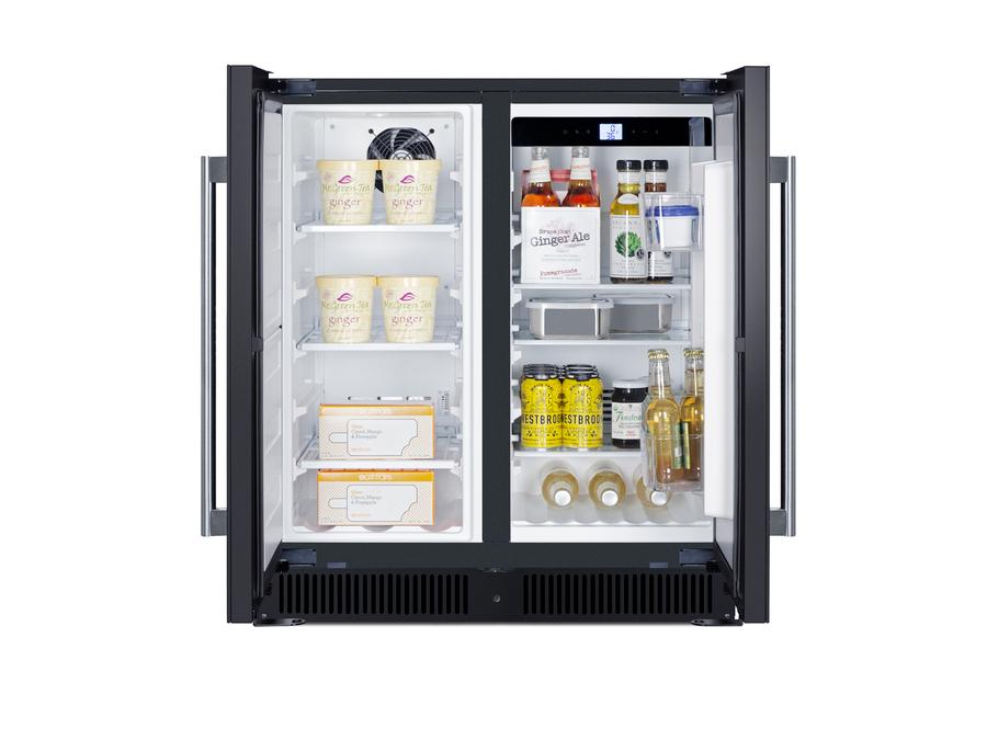 Summit FFRF3070BL 30" Wide Built-In Refrigerator-Freezer