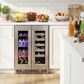 Element Appliance EFB24DES Cellara By Element 24 In., 27 Bottle And 45 Can Dual Zone French Door Wine And Beverage Cooler - Efb24Des