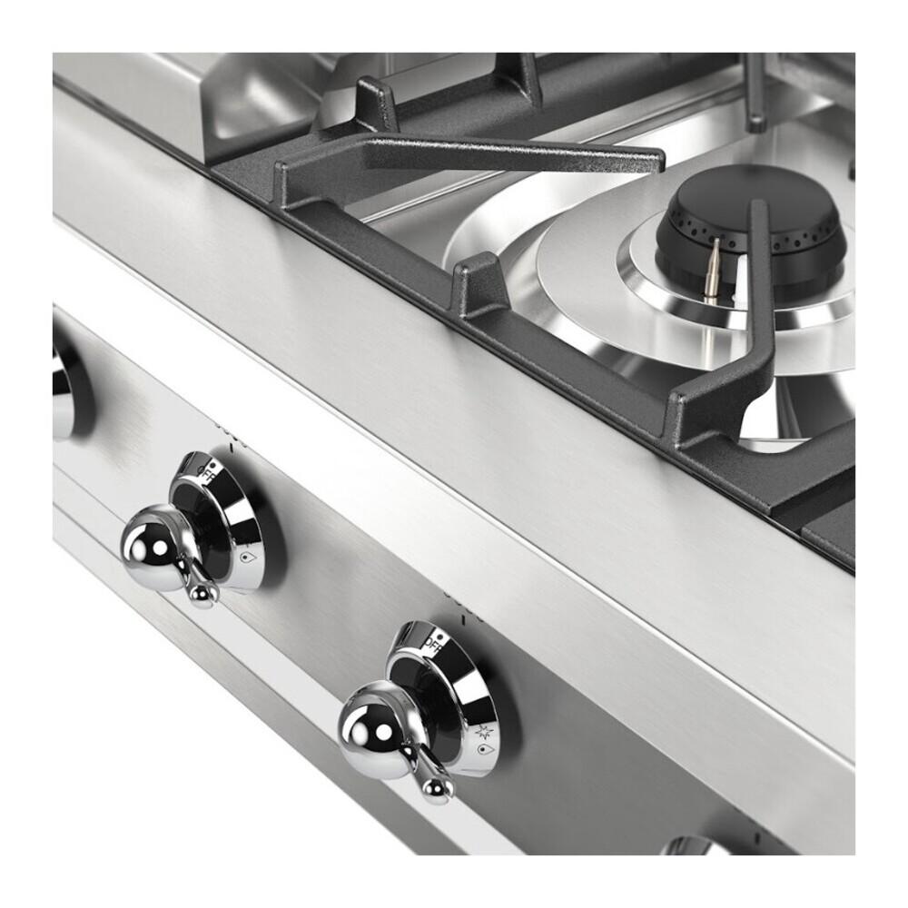 Ilve UHCP36FNSSCLP Ilve Uhcp36Fnssclp Nostalgie Ii 36 Inch Built-In Gas Rangetop With 6 Burners And Griddle, In Stainless Steel (Liquid Propane, Chrome)