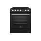 Forno FFSEL601230BLK Forno Leonardo Espresso 30-Inch Black Electric Range, True Convection, Energy Efficient