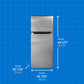 Danby DCR045B1SLDB Danby 4.5 Cu. Ft. 2 Door Compact Fridge In Stainless Steel Look
