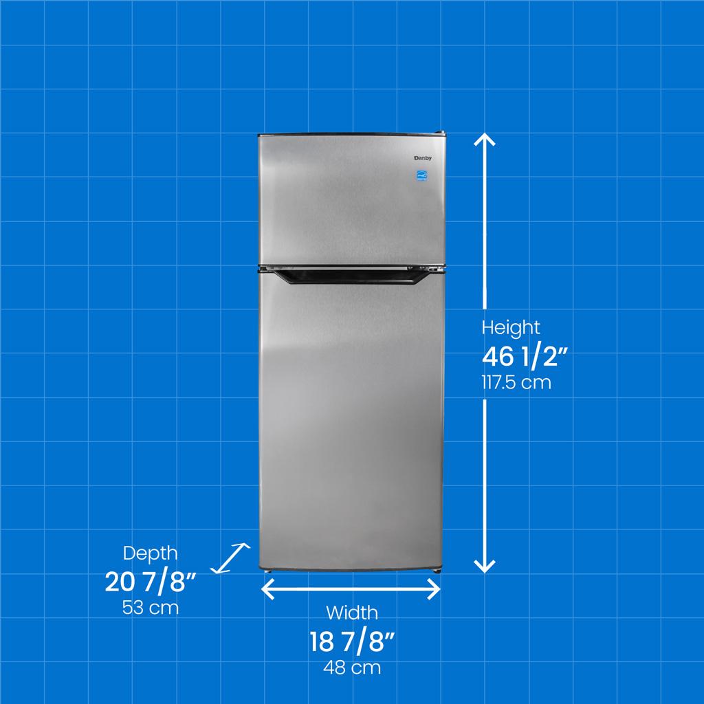 Danby DCR045B1SLDB Danby 4.5 Cu. Ft. 2 Door Compact Fridge In Stainless Steel Look