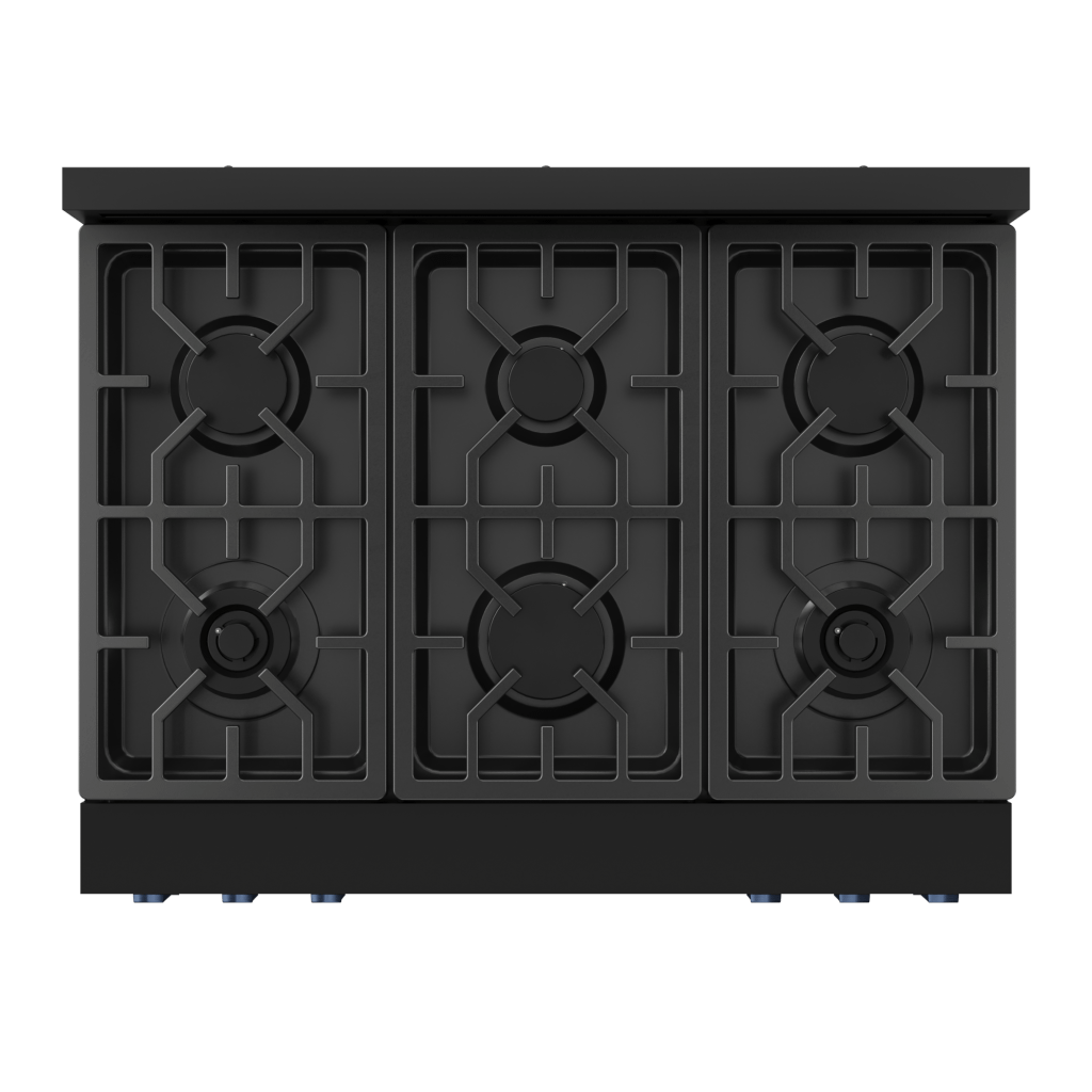 Thor Kitchen RSG36BLPBLU 36 Inch Professional Lp Range With Tilt Panel Touch Control In Stainless Black/Blue Gordon Ramsay Series - Rsg36Blp-Blu
