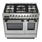 Verona VUFSGE365DSS Verona Vufsge365Dss 36 Inch Ultima Collection Double Oven Dual Fuel Range With 5 Brass Burners, 4.1 Cu. Ft. Total Oven Capacity