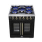 Forno FFSGS646030BLK Forno Capriasca 30-Inch Freestanding French Door Gas Range, 4 Burners, Convection Oven, Energy Efficient