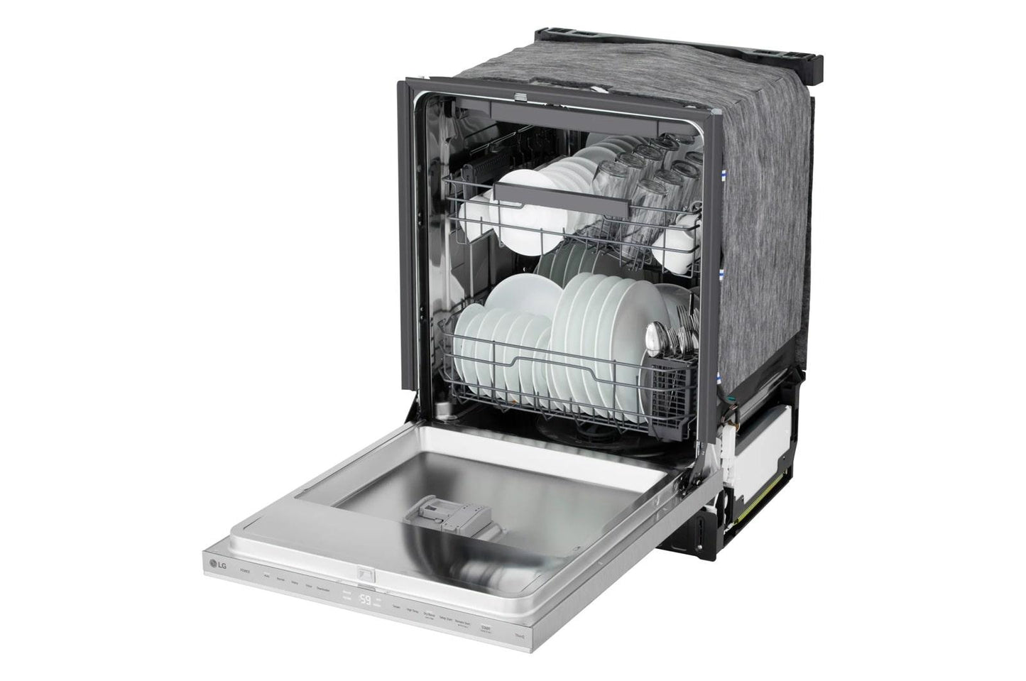 Lg LDNPM545S Smart Flushfit™ Top Control Dishwasher With 1-Hour Wash & Dry, Quadwash® Pro, And Dynamic Heat Dry™ W/Autovent Dry™