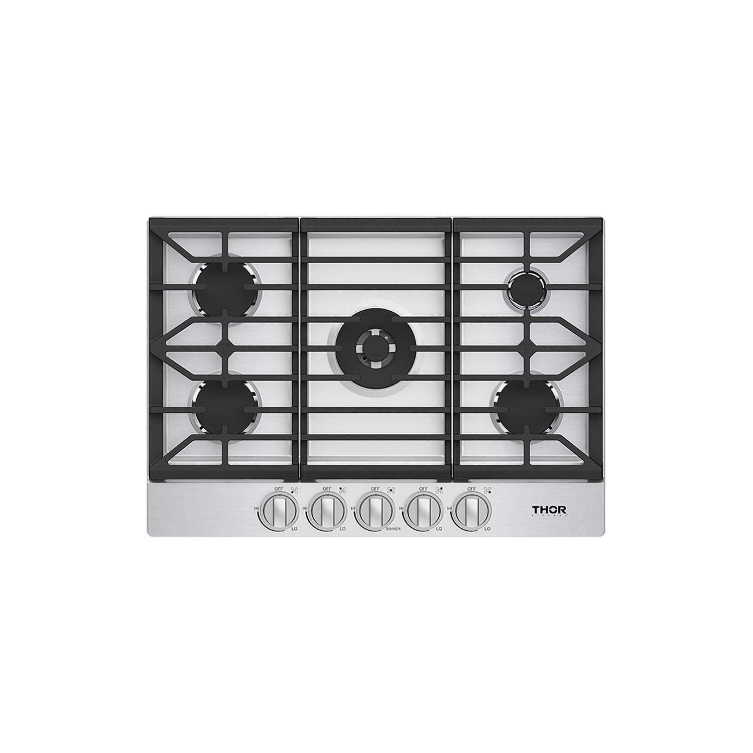 Thor Kitchen TGC30F 30 Inch Professional Gas Cooktop In Stainless Steel