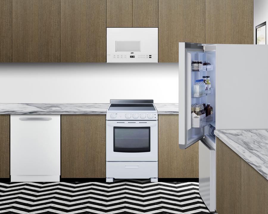 Summit FFBF172WLHD 30" Wide Bottom-Mount Refrigerator-Freezer, Counter Depth