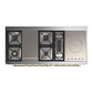 Ilve UM60FSQNR3MBG Ilve Um60Fsqnr3Mbg Majestic Iii 60 Inch Dual Fuel Range With 7 Burners, Griddle And French Top, Dual Function Burner With Up To 25,000 Btu (Natural Gas, Solid Door, Midnight Blue, Brass)