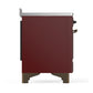 Ilve UMIB48QNR3BUB Ilve Umib48Qnr3Bub Majestic Iii 48 Inch Induction Range With 6 Elements, 5.02 Cu. Ft. Total Oven Capacity (Solid Door, Burgundy, Burnished)