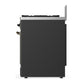 Ilve UM30NR3MGBLP Ilve Um30Nr3Mgblp Majestic Iii 30 Inch Dual Fuel Range With 5 Black Brass Burners, Dual Function Burner Up To 25,000 Btu (Liquid Propane, Triple Glass Door, Graphite Matte, Burnished)