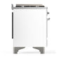 Ilve UM60FSQNR3WHC Ilve Um60Fsqnr3Whc Majestic Iii 60 Inch Dual Fuel Range With 7 Burners, Griddle And French Top, Dual Function Burner With Up To 25,000 Btu (Natural Gas, Solid Door, White, Chrome)