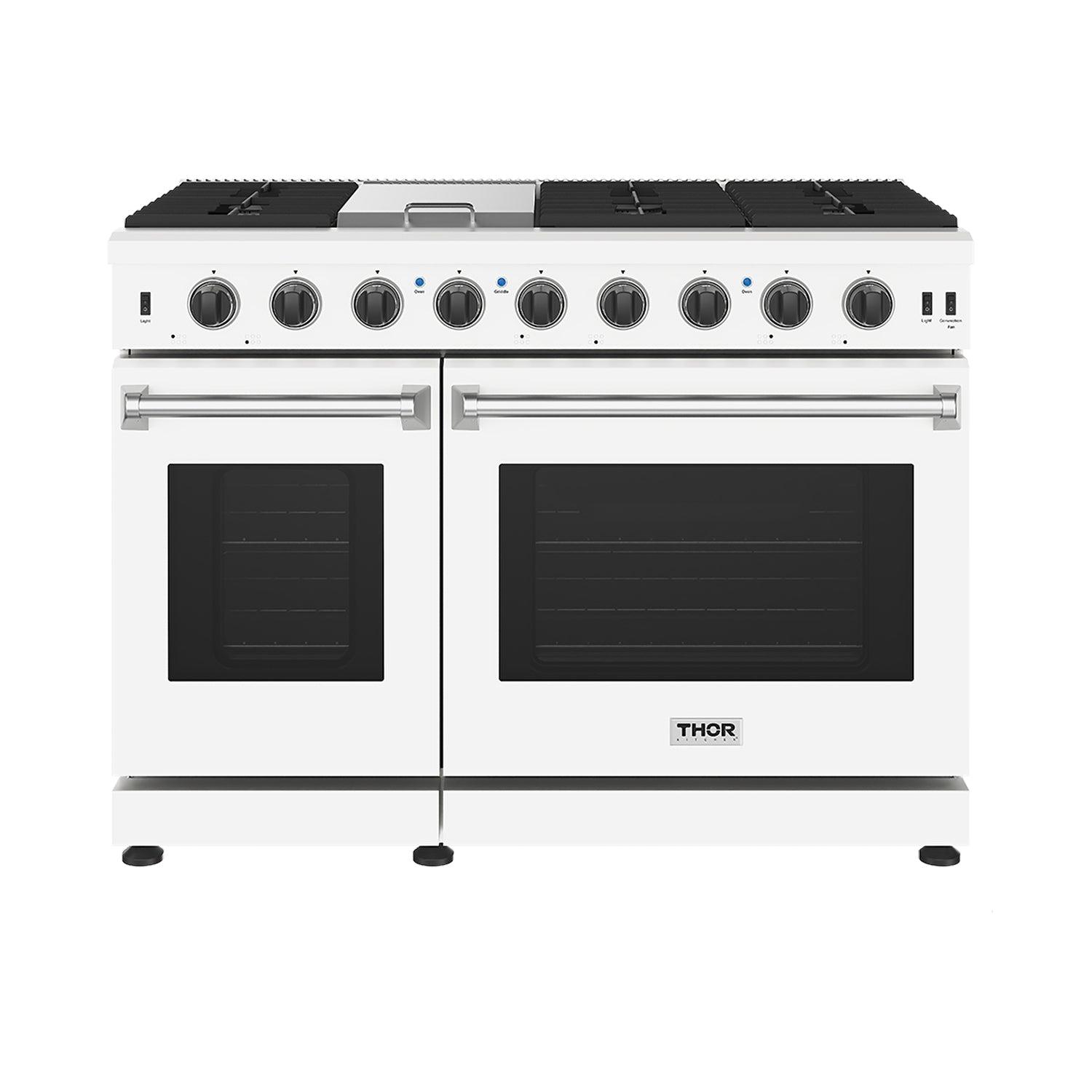 Thor Kitchen LRG4807UW 48 Inch Professional Gas Range In White
